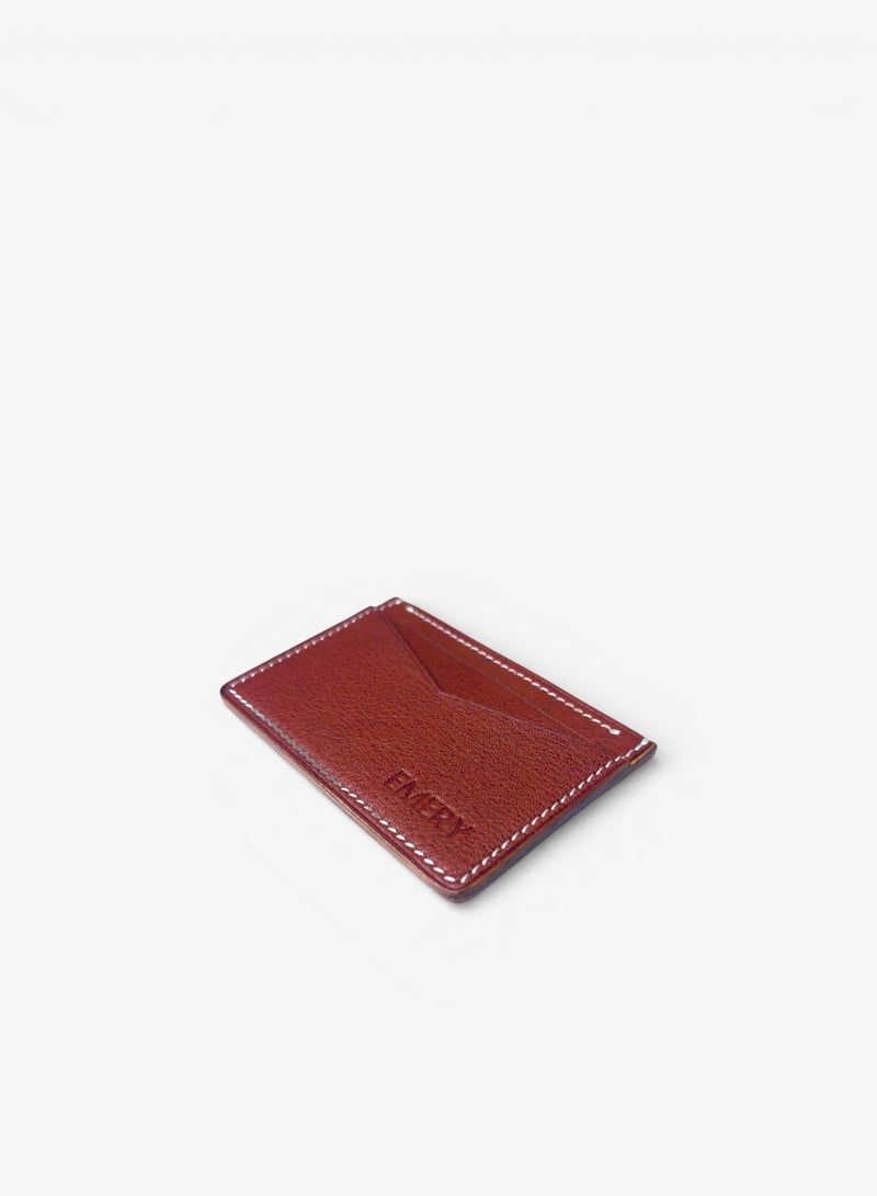 Emery Leather Card Case for Men & Women | Slim Credit Card Holder Wallet | Minimal RFID-Safe Business Card Holder (Black) - Image 1
